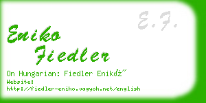 eniko fiedler business card